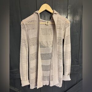 ROXY Y2K Boho Crochet Open Knit Cardigan